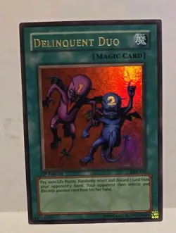 YUGIOH DELINQUENT DUO MRL-039 1ST EDITION ULTRA LIGHT PLAYED - Image 2