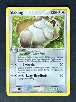 Pokemon TCG Slaking EX Deoxys 15/107 Holo Holo Rare Vintage Pokemon - Image 1