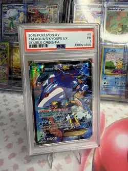 POKEMON TEAM AQUAS KYOGRE EX 6/34 2015 DOUBLE CRISIS XY SUB-SET PSA 1 - Image 1