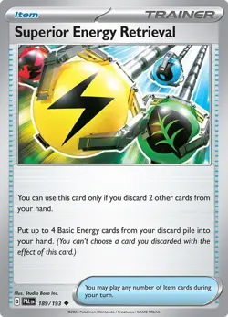 Superior Energy Retrieval 189/193 Uncommon Paldea Evolved Pokemon NM - Image 1