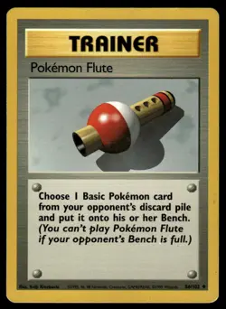 POKEMON POKEMON FLUTE BASE SET UNLIMITED 86/102 UC MP - Image 1