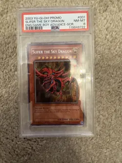 Yu-Gi-Oh Slifer The Sky Dragon Secret Rare Holo GBI-001 Promo PSA 8 NM-MT 2003 - Image 5
