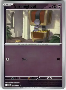 Gimmighoul 067/132 Common Mega Evolution Pokemon Reverse Holo Near Mint - Image 1