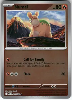 Numel 021/132 Common Mega Evolution Pokemon Reverse Holo Near Mint - Image 1