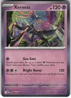 Xerneas 064/132 Rare Mega Evolution Pokemon Holo Near Mint - Image 1