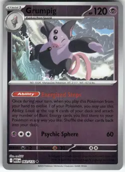 Grumpig 063/132 Uncommon Mega Evolution Pokemon Reverse Holo Near Mint - Image 1