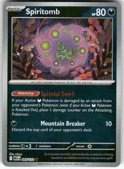 Spiritomb 087/132 Uncommon Mega Evolution Pokemon Reverse Holo Near Mint - Image 1
