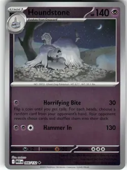 Houndstone 066/132 Uncommon Mega Evolution Pokemon Reverse Holo Near Mint - Image 1