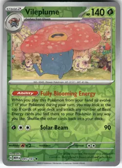 Vileplume 045/165 Rare 151 Pokemon Reverse Holo Near Mint - Image 1