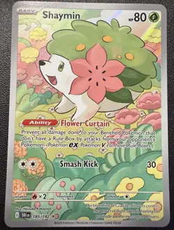 Shaymin 185/182 Illustration Rare Destined Rivals Pokemon Holo Near Mint - Image 1