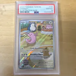 CHANSEY PSA 10 Twilight Masquerade Illustration Rare Holo 187/167 Pokemon Sv06 - Image 1