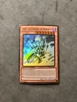 Yu-Gi-Oh! Gorz the Emissary of Darkness GLD5-EN024 Ghost Gold Rare Limited MP - Image 1