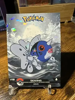 2025 Pokemon Crystal Card Collection Black Dark Edition #119 Seaking Holo - Image 1