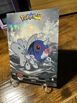 2025 Pokemon Crystal Card Collection Black Dark Edition #119 Seaking Holo - Image 2