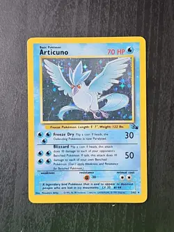 Pokemon TCG Articuno Fossil Holo Unlimited Rare Card 2/62 LP Condition - Image 1