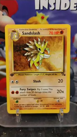 SANDLASH Fossil Series POKEMON Non-Holo 1st Edition 1999 Trading Card 41/62 - Image 1