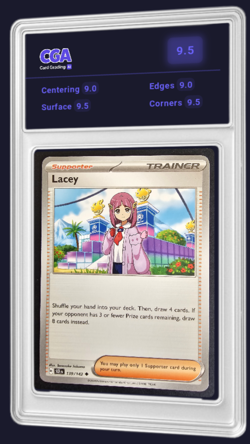Stellar Crown Base Lacey 139/142 Pokemon TCG Card - CGA 9.5 Digital Grade - Image 1