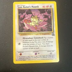 Team Rocket's Meowth - 18 - Pokemon Wizards Black Star Promo Card NM - Image 1