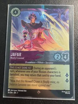 Disney Lorcana Archazia's Island: Jafar Newly Crowned 51/204 Cold Foil Card - Image 1