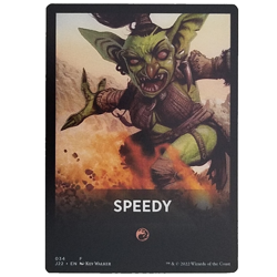 x1 Speedy Theme Card Jumpstart 2022 Red 034 J22 MTG M/NM - Image 1