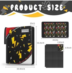 Trading Card Binder 9 Pocket，Card Binder 900 Pockets Card Book Holder Pokemon - Image 2