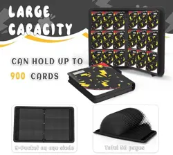Trading Card Binder 9 Pocket，Card Binder 900 Pockets Card Book Holder Pokemon - Image 4