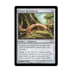 WOTC MtG Mirrodin Vorrac Battlehorns (C) (Foil) NM - Image 1