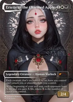 MTG - Eriette of the Charmed Apple - Fanart Borderless Style - EDH / Playtest - Image 1