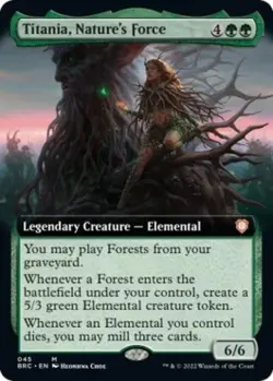 MTG English Titania, Nature's Force (Extended Art) NM Foil - Image 1