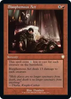 MTG English Blasphemous Act NM Normal Commander: The Brothers' War - Image 1