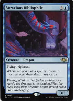 Voracious Bibliophile R Commander: Tarkir: Dragonstorm 23 Near Mint MTG - Image 1