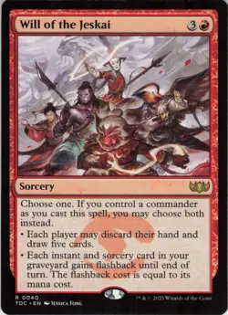 Will of the Jeskai R Commander: Tarkir: Dragonstorm 40 Near Mint regular MTG - Image 1