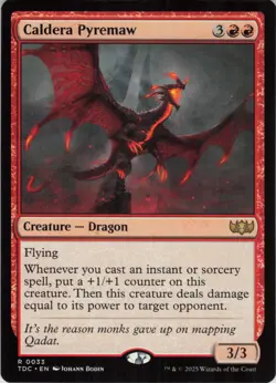 Caldera Pyremaw R Commander: Tarkir: Dragonstorm 33 Near Mint MTG - Image 1