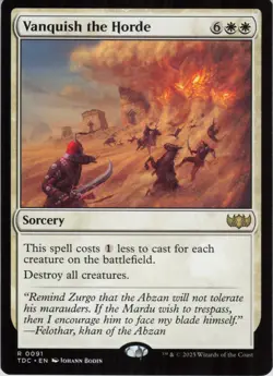Vanquish the Horde R Commander: Tarkir: Dragonstorm 91 Near Mint regular MTG - Image 1