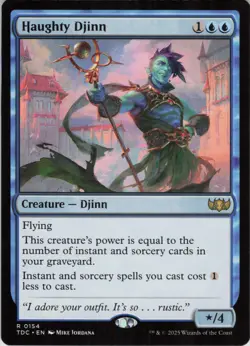 Haughty Djinn R Commander: Tarkir: Dragonstorm 154 Near Mint MTG - Image 1