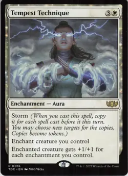 Tempest Technique R Commander: Tarkir: Dragonstorm 16 Near Mint MTG - Image 1