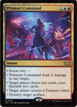 Prismari Command R Commander: Tarkir: Dragonstorm 299 Near Mint MTG - Image 1