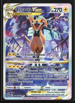 Pokemon Zeraora VSTAR GG43 Crown Zenith Galarian Gallery Ultra Rare Holo NM - Image 1