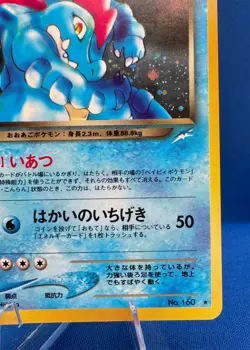 Pokemon Japanese "Darkness, and to Light" No. 160 DARK FERALIGATR HOLO MINT/NM - Image 5