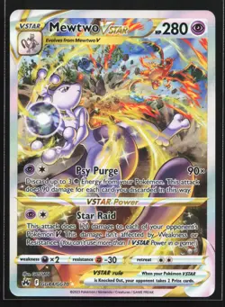 Pokemon Mewtwo VSTAR GG44 Crown Zenith Galarian Gallery Ultra Rare (White Dots) - Image 1
