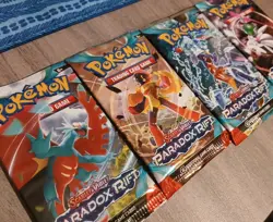 Pokemon TCG Scarlet & Violet Paradox Rift Sealed Booster Pack Lot of 4, Art Set - Image 5