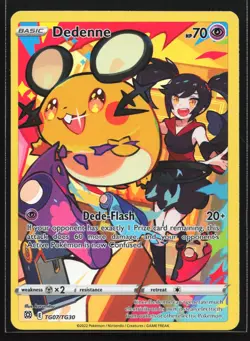 Pokemon Dedenne TG07 Brilliant Stars Trainer Gallery Ultra Rare Holo - Image 1
