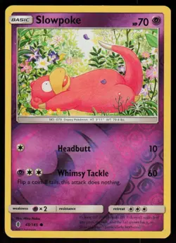 Slowpoke 48/145 Common Guardians Rising Pokemon Reverse Holo Lightly Played - Image 1