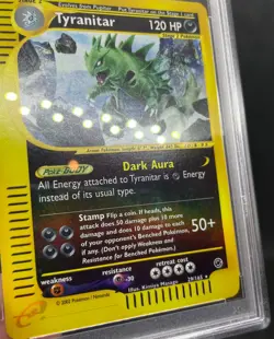 2002 Pokemon Expedition Tyranitar 29/165 Reverse Holo Godzilla Foil WOTC PSA 7 - Image 2