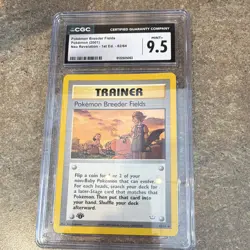 CGC 9.5 2001 Pokemon Breeder Fields 1st Edition Neo Revelation 62/64 - Image 1