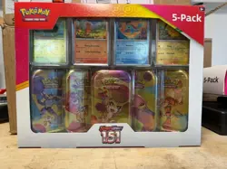 Pokemon Scarlet & Violet 151 Mini Tins 5-Pack! Costco Bundle (Meowth) Sealed! - Image 1