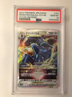 PSA 10 GEM MINT Japanese Orgin Forme Dialga VSTAR 101/172 VSTAR Universe Pokemon - Image 1