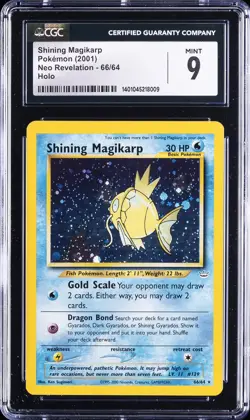 2001 POKEMON NEO REVELATION #66 SHINING MAGIKARP-HOLO CGC 9 - Image 1
