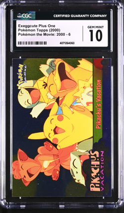 2000 TOPPS POKEMON THE MOVIE 2000 FOIL #42 EXEGGCUTE PLUS ONE CGC 10 - Image 1