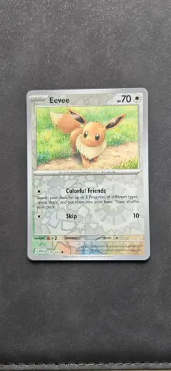 Eevee 133/165 Common 151 Pokemon Reverse Holo Near Mint - Image 1